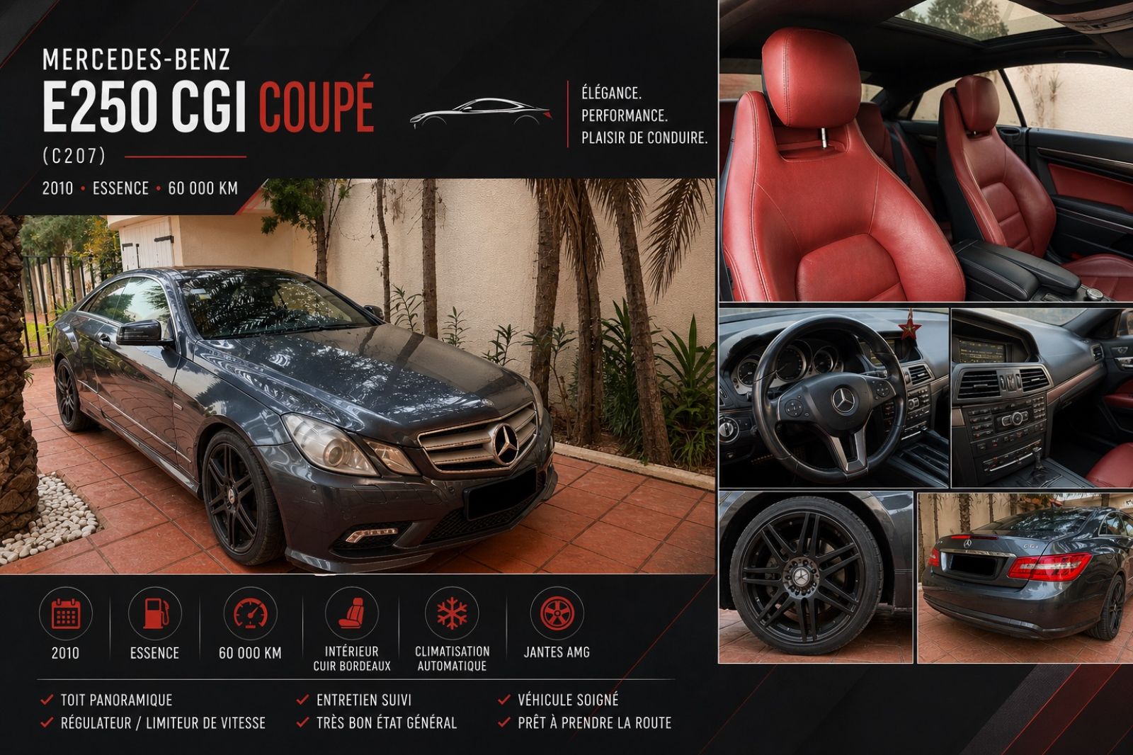 Mercedes-Benz Classe E coupé 250 CGI 1.8 16V CGI 7G-TRONIC BlueEFFICIENCY 204 cv Boîte auto
