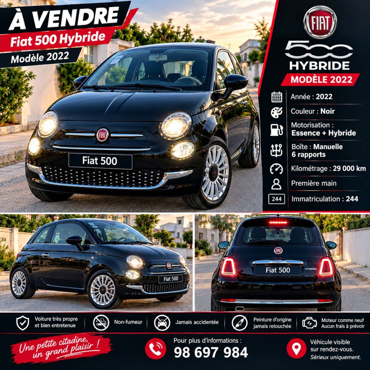 Fiat 500 Dolcevita 1.0 BSG 12V Mhd 69 cv